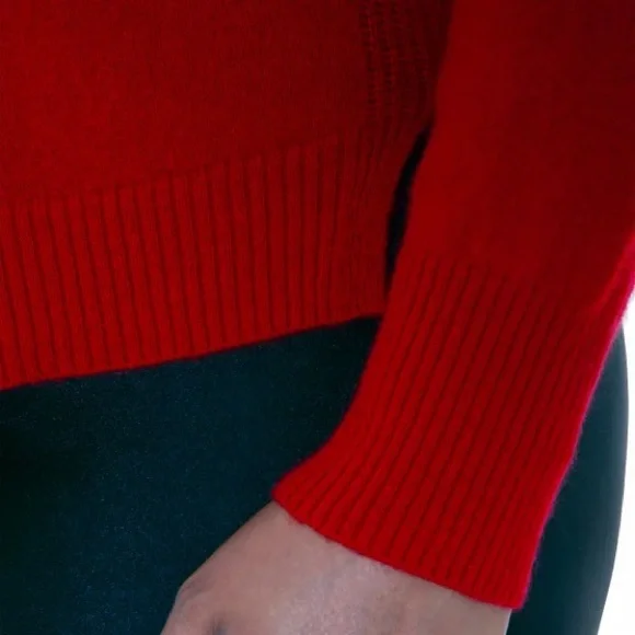 Mario Serrani Red Cashmere Crew Neck Sweater – Size S – 100% Cashmere – NWT - Picture 6 of 12